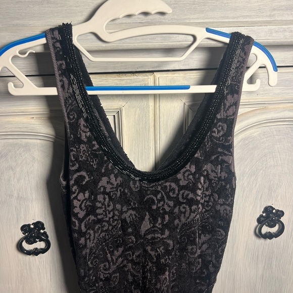 Free People Black Grey Starstruck Jacquard Embroidered Beaded Sweater Dress - Picture 11 of 12